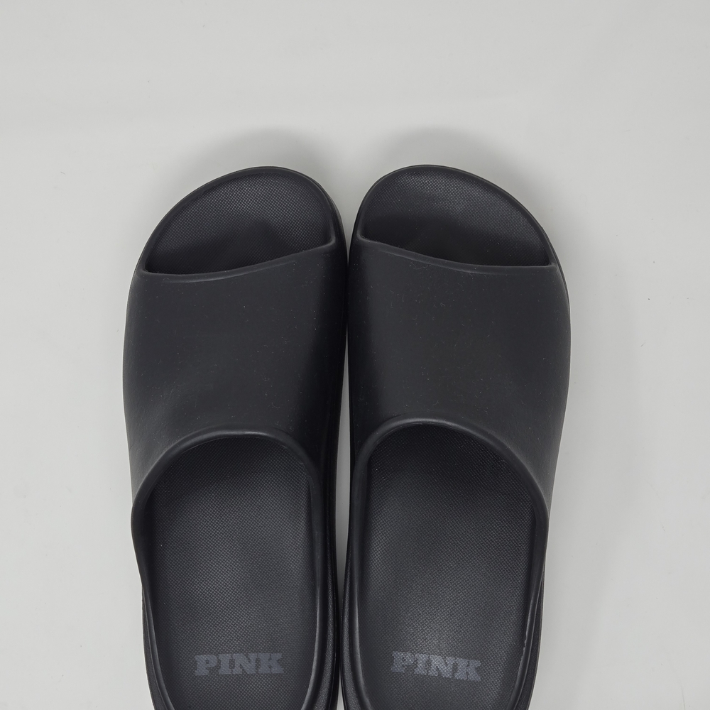 Black Slide Sandals by Pink